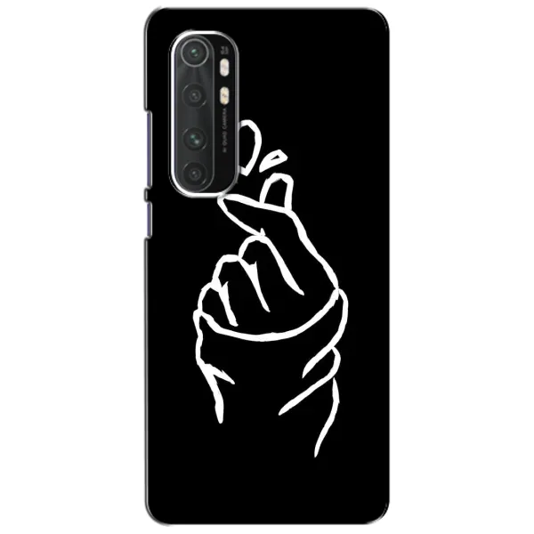 Чехол с рисунком «Сердце на черном» для Xiaomi Mi Note 10 Lite
