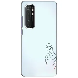 Чехлы (Знак сердечка) на Xiaomi Mi Note 10 Lite (Сердце на голубом)