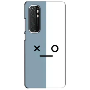 Силиконовые Чехлы (смешные стикеры) для Xiaomi Mi Note 10 Lite (Серо-белый)