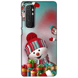 Чехол с рисунком «Снеговик в шапке» для Xiaomi Mi Note 10 Lite