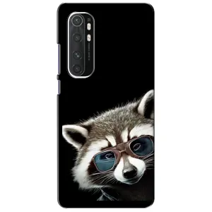 Силиконовый Чехол с Енотами на Xiaomi Mi Note 10 Lite (Стильный Енот)