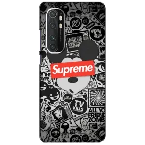 Чехол с Брендами одежды на Сяоми Нот 10 Лайт (Supreme Маус)