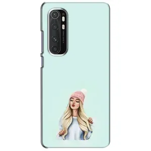 Силиконовый Чехол на Xiaomi Mi Note 10 Lite с картинкой Стильных Девушек (В шапке)