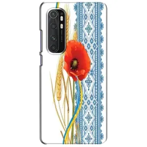 Силиконовый Чехол на Xiaomi Mi Note 10 Lite с картинкой Вышиванки (Вышиванка с цветком)