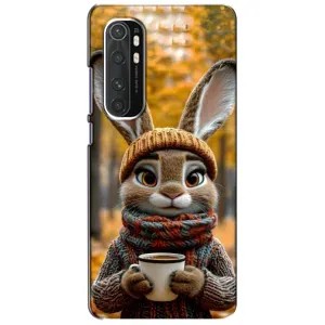 Печатный чехол «Зверята с кофе» для Xiaomi Mi Note 10 Lite (Зайчик с кофе)