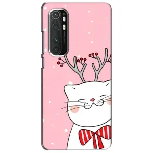 Чехол на тематику: Коты для Xiaomi Mi Note 10 Lite (Зимний кот)