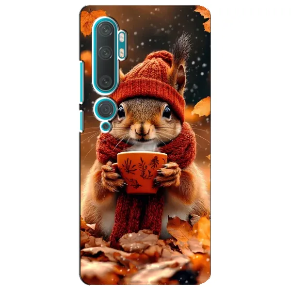 Чехол с рисунком «Белка с кофе» для Xiaomi Mi Note 10 Чехол с рисунком «Белка с кофе» для Xiaomi Mi Note 10