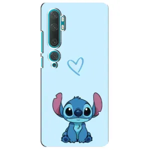 Чехол с рисунком Стич для Xiaomi Mi Note 10 (Голубой Стич)