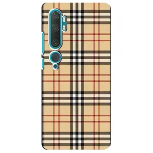 Чехол с Брендами одежды на Сяоми Нот 10 (Burberry стиль)
