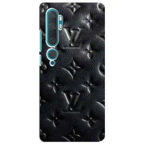 Текстурный Чехол Louis Vuitton для Сяоми Нот 10 (Черный ЛВ)