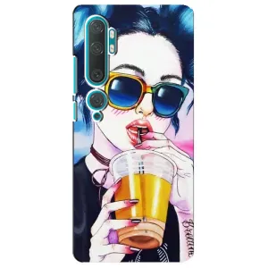 Чехол с картинкой Модные Девчонки Xiaomi Mi Note 10 (Девушка с коктейлем)