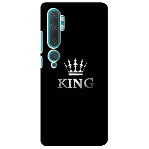 Чехол (Корона на чёрном фоне) для Сяоми Нот 10 (KING)