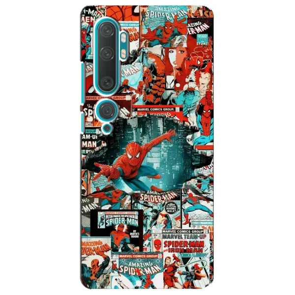 Чехол с рисунком «Комиксы Человек Паук» для Xiaomi Mi Note 10 Чехол с рисунком «Комиксы Человек Паук» для Xiaomi Mi Note 10