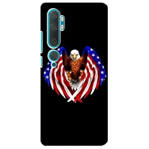 Чехол Флаг USA для Xiaomi Mi Note 10 (Крылья США)