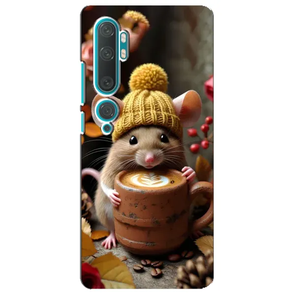 Чехол с рисунком «Мышка с кофе» для Xiaomi Mi Note 10 Чехол с рисунком «Мышка с кофе» для Xiaomi Mi Note 10
