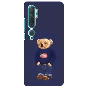 Чехлы Мишка Тедди для Сяоми Нот 10 (Мишка USA)