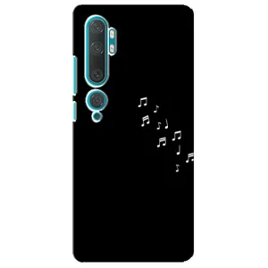 Чохол з картинками на чорному фоні для Xiaomi Mi Note 10 (Ноти)