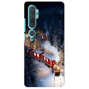 Силиконовый бампер на рождество для Xiaomi Mi Note 10 (Поезд)