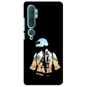 Силиконовый чехол с картинкой "Герой Pubg" на Xiaomi Mi Note 10 (Пубг мен)