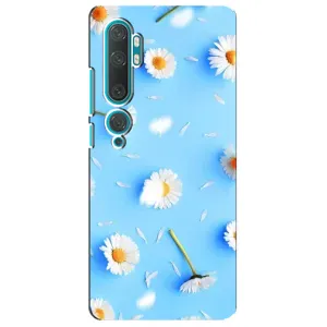 Чохол з Квітами для Xiaomi Mi Note 10 (ромашки на блакитному)