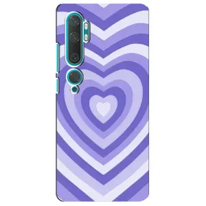 Чехлы с тематикой "Маленькие Сердечки" на Xiaomi Mi Note 10 (Сердце фиолет)