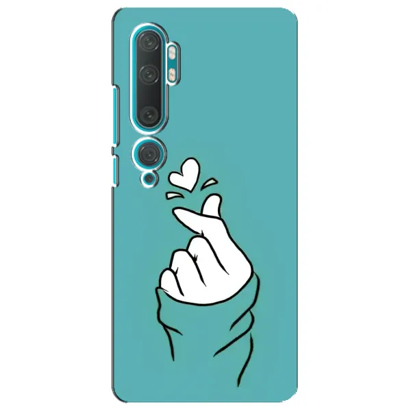 Чехол с рисунком «Сердечко на бирюзовом» для Xiaomi Mi Note 10 Чехол с рисунком «Сердечко на бирюзовом» для Xiaomi Mi Note 10