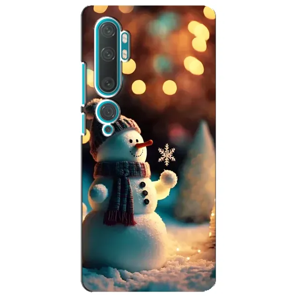 Чехол с рисунком «Снеговик праздничный» для Xiaomi Mi Note 10 Чехол с рисунком «Снеговик праздничный» для Xiaomi Mi Note 10