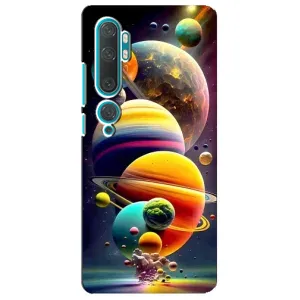 Чехол (ТПУ) с планетами на Xiaomi Mi Note 10 (Солнечна система)