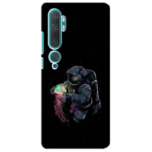 Силіконовый Чохол з принтом "Космонавти" на Xiaomi Mi Note 10 (В руках земля)