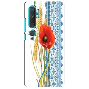 Силиконовый Чехол на Xiaomi Mi Note 10 с картинкой Вышиванки (Вышиванка с цветком)
