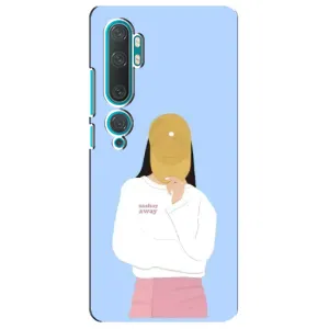 Силиконовый Чехол на Xiaomi Mi Note 10 с картинкой Стильных Девушек (Желтая кепка)
