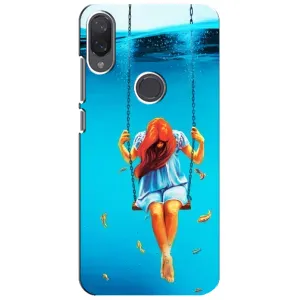 Чехол Стильные девушки на Xiaomi Mi Play (Девушка на качели)