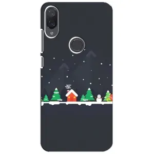 Силиконовый бампер на рождество для Xiaomi Mi Play (Город зимний)