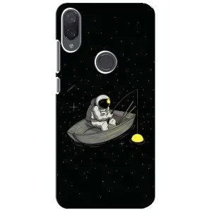 Силиконовый Чехол с принтом "Космонавты" на Xiaomi Mi Play (Космонавт на рыбалке)