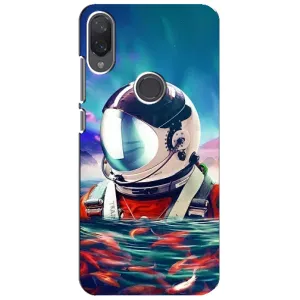Силиконовый Чехол с принтом "Космонавты" на Xiaomi Mi Play (Космонавт в воде)