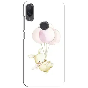 Силиконовый бампер с картинкой животных для Xiaomi Mi Play (Кролик и шарики)