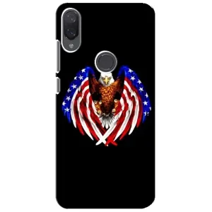 Чехол Флаг USA для Xiaomi Mi Play (Крылья США)