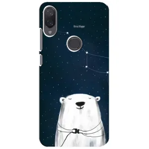 Силиконовый бампер с картинкой животных для Xiaomi Mi Play (Медведица)