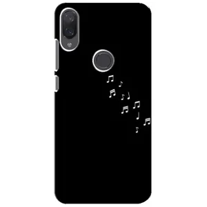 Чехол с картинками на черном фоне для Xiaomi Mi Play (Ноты)