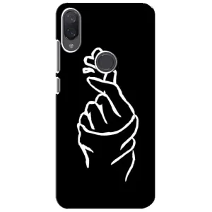 Чехлы (Знак сердечка) на Xiaomi Mi Play (Сердце на черном)