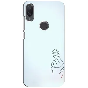 Чехлы (Знак сердечка) на Xiaomi Mi Play (Сердце на голубом)