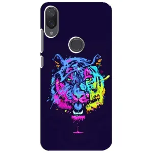 Силиконовый бампер с картинкой животных для Xiaomi Mi Play (Тигр-Арт)