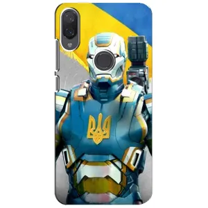 Силиконовый Чехол на Xiaomi Mi Play (Я-Украина) (Украинский робокоп)