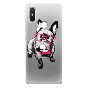 Чехол (ТПУ) Милые собачки для Xiaomi Mi8 Special Edition (Бульдог в очках)
