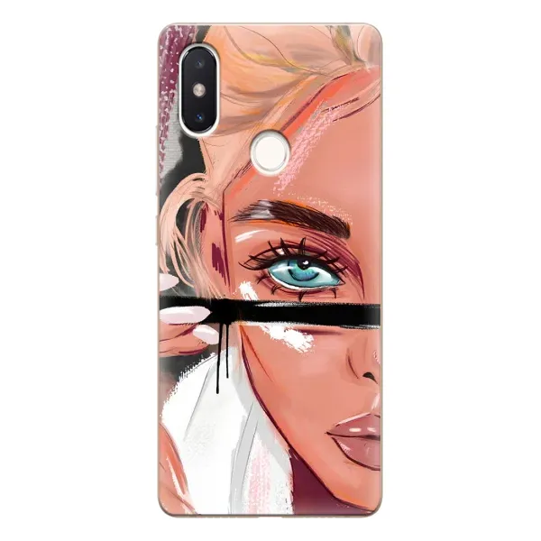 Чехол с рисунком «Девушка и ресницы» для Xiaomi Mi 8 SE