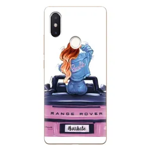 Силиконовый Чехол на Xiaomi Mi8 Special Edition с картинкой Стильных Девушек (Девушка на машине)