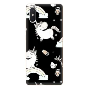 Чехол Unicorn на Xiaomi Mi8 Special Edition (Единорог с кофе)