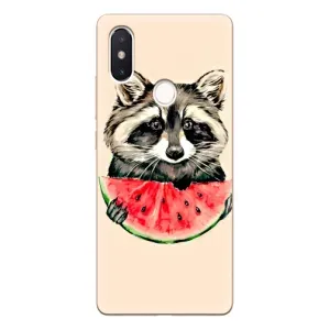 Силиконовый Чехол с Енотами на Xiaomi Mi8 Special Edition (Енот)