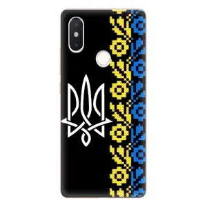 Силиконовый Чехол на Xiaomi Mi8 Special Edition (Герб и вышыванка)