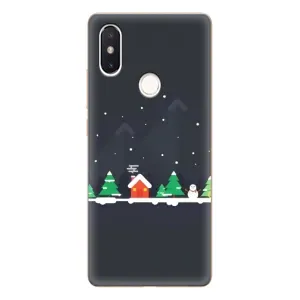 Силіконовий бампер на різдво для Xiaomi Mi8 Special Edition (Місто зимове)